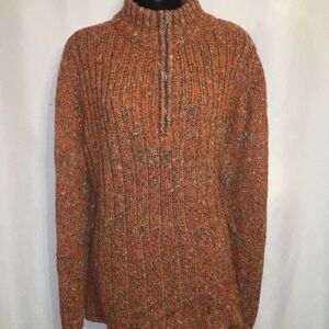 Liz Claiborne Orange/Multicolor Knit Sweater 3X